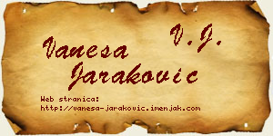 Vanesa Jaraković vizit kartica